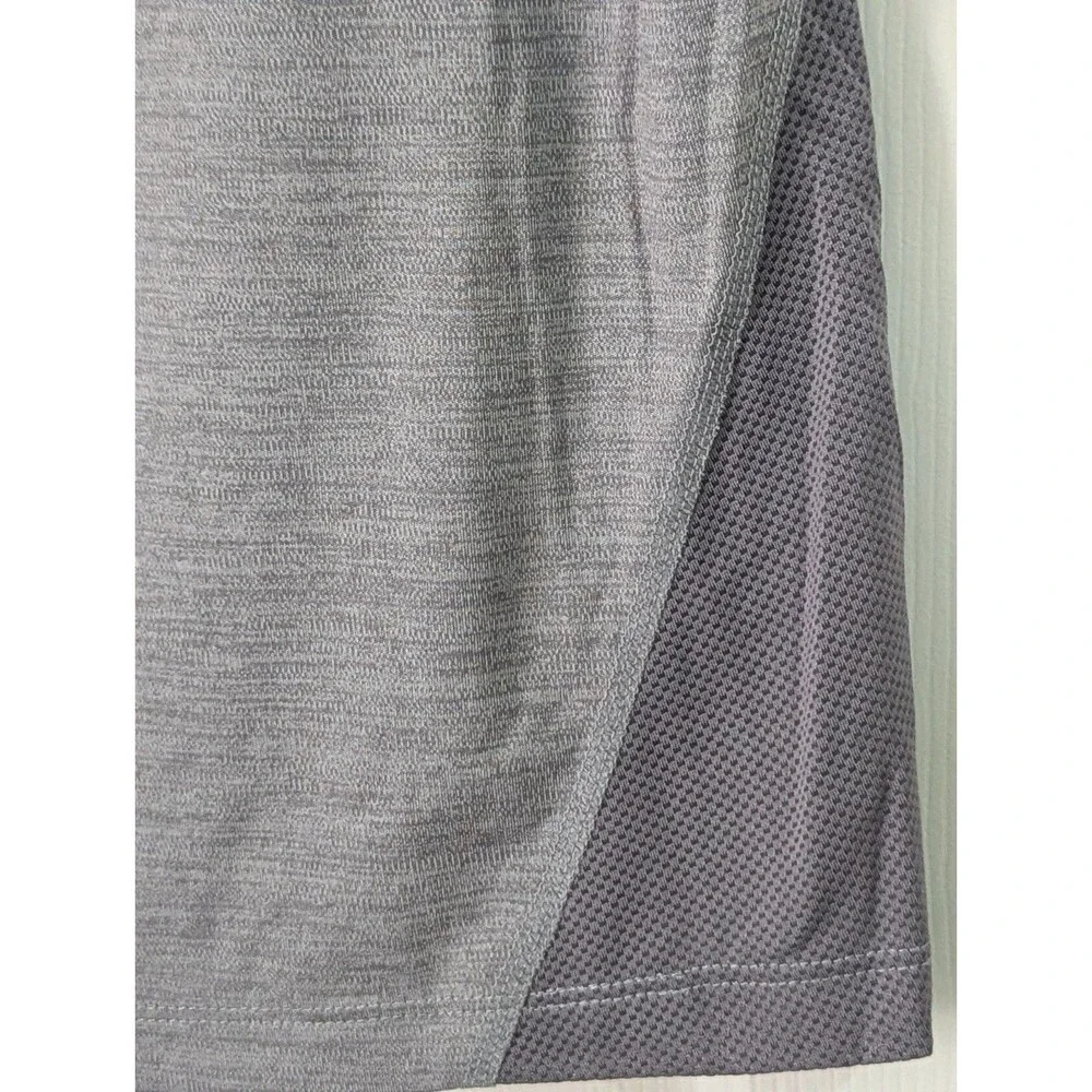 Nike Running Dri Fit S/S Athletic Shirt Womens 2X Heather Gray Mesh Stretch Logo